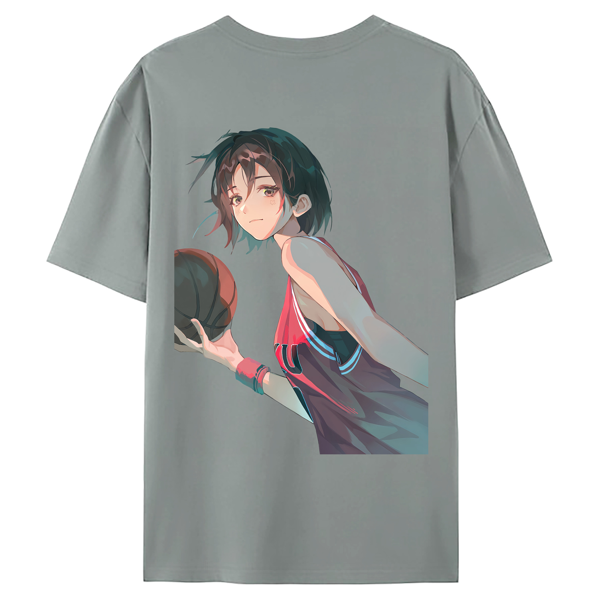（画像用） SLAM DUNK／スラムダンク 綿100％ メンズ半袖Tシャツ（バックプリント） 通気性